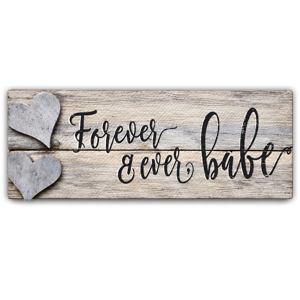 Forever And Ever Babe Panoramic Canvas – Above Bed Couple Wall Art