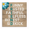 Friend Acrostic Canvas Wall Art – Best Friend Gift Wall Decor