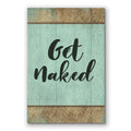 Get Naked Canvas Wall Art – Funny Bathroom Wall Decor
