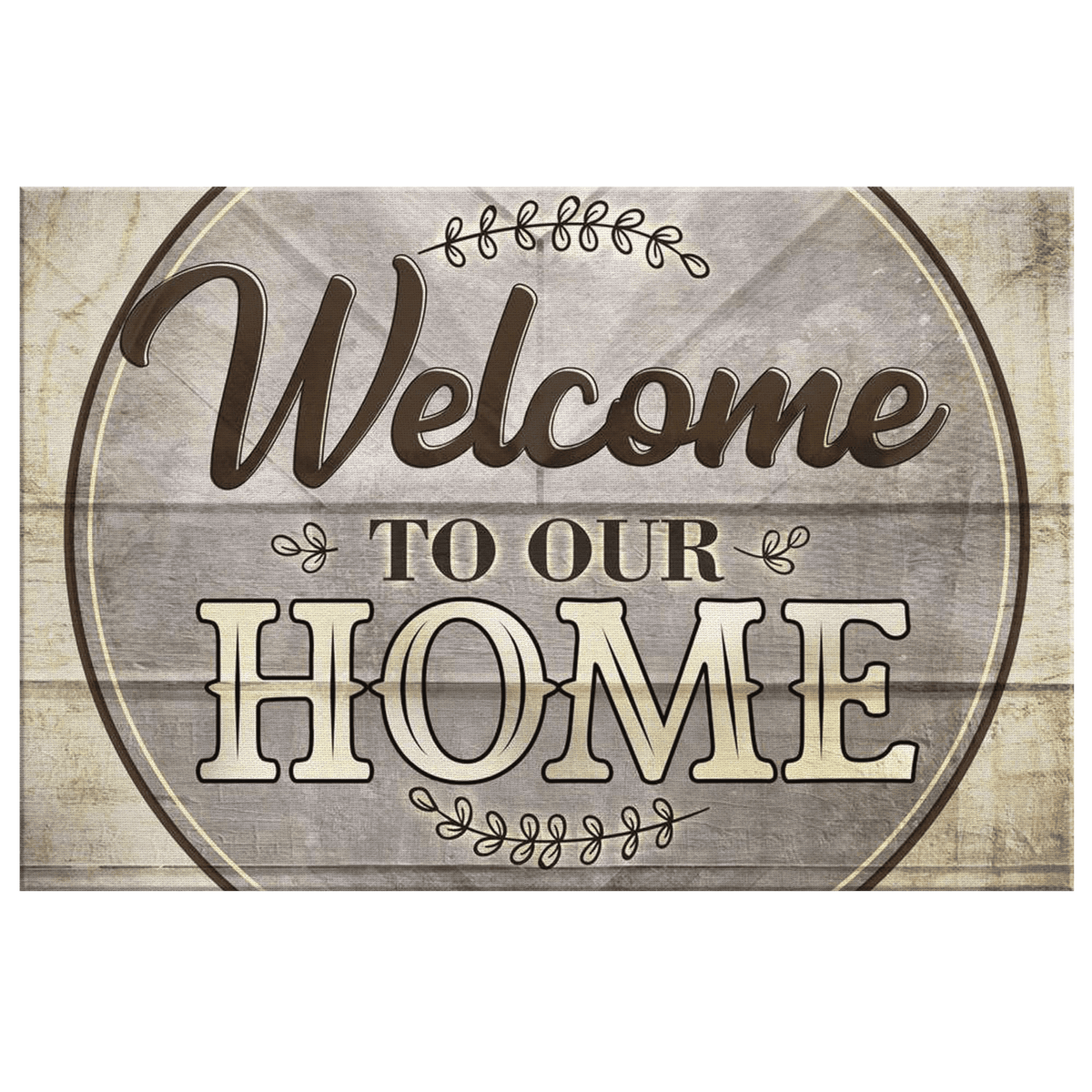 Welcome To Our Home Canvas Wall Art – Housewarming Gift