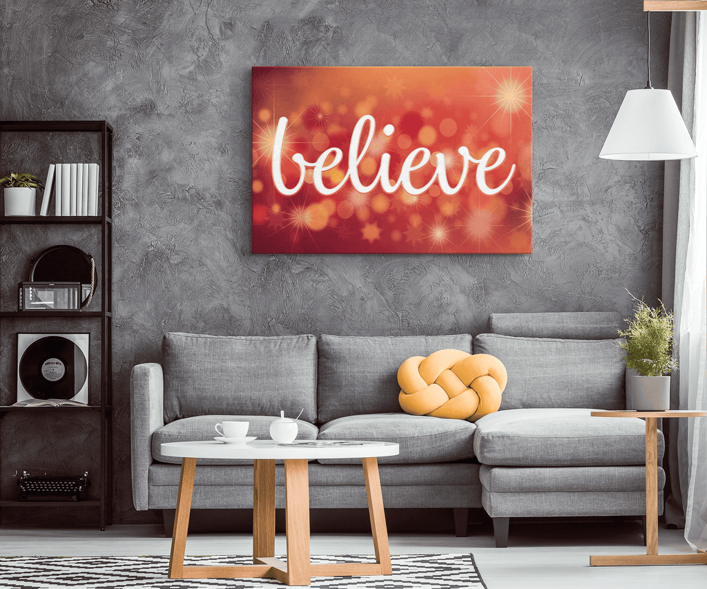 Believe Canvas Wall Art – Inspirational Wall Decor