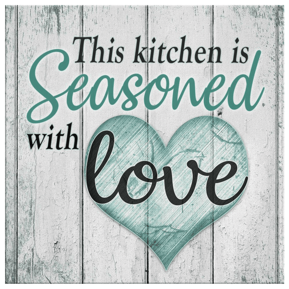 This Kitchen Is Seasoned With Love Canvas Wall Art – Kitchen Wall Decor