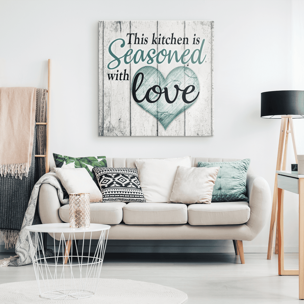 This Kitchen Is Seasoned With Love Canvas Wall Art – Kitchen Wall Decor