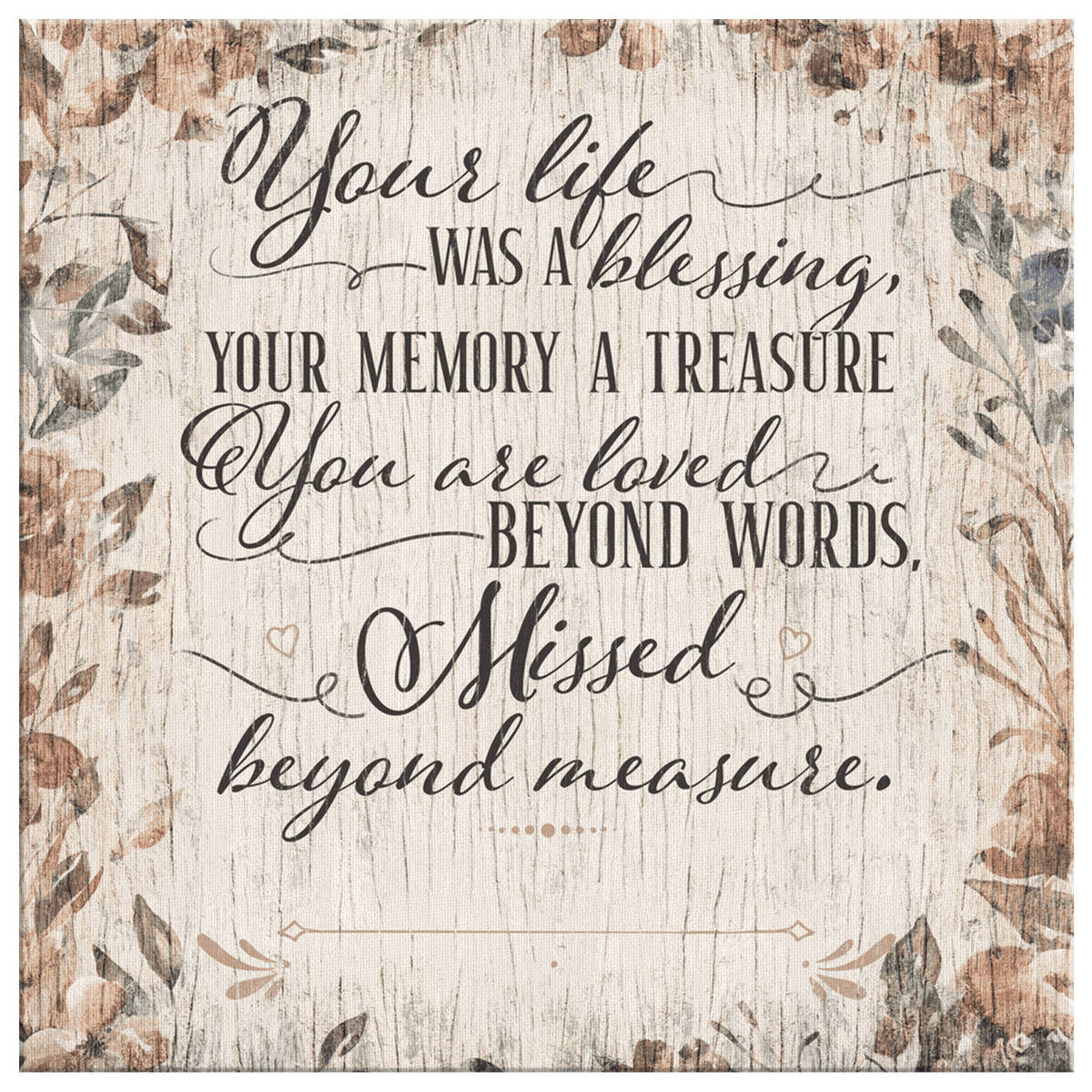 Personalized Your Memory A Treasure Memorial Canvas Wall Art – Memorial Gift