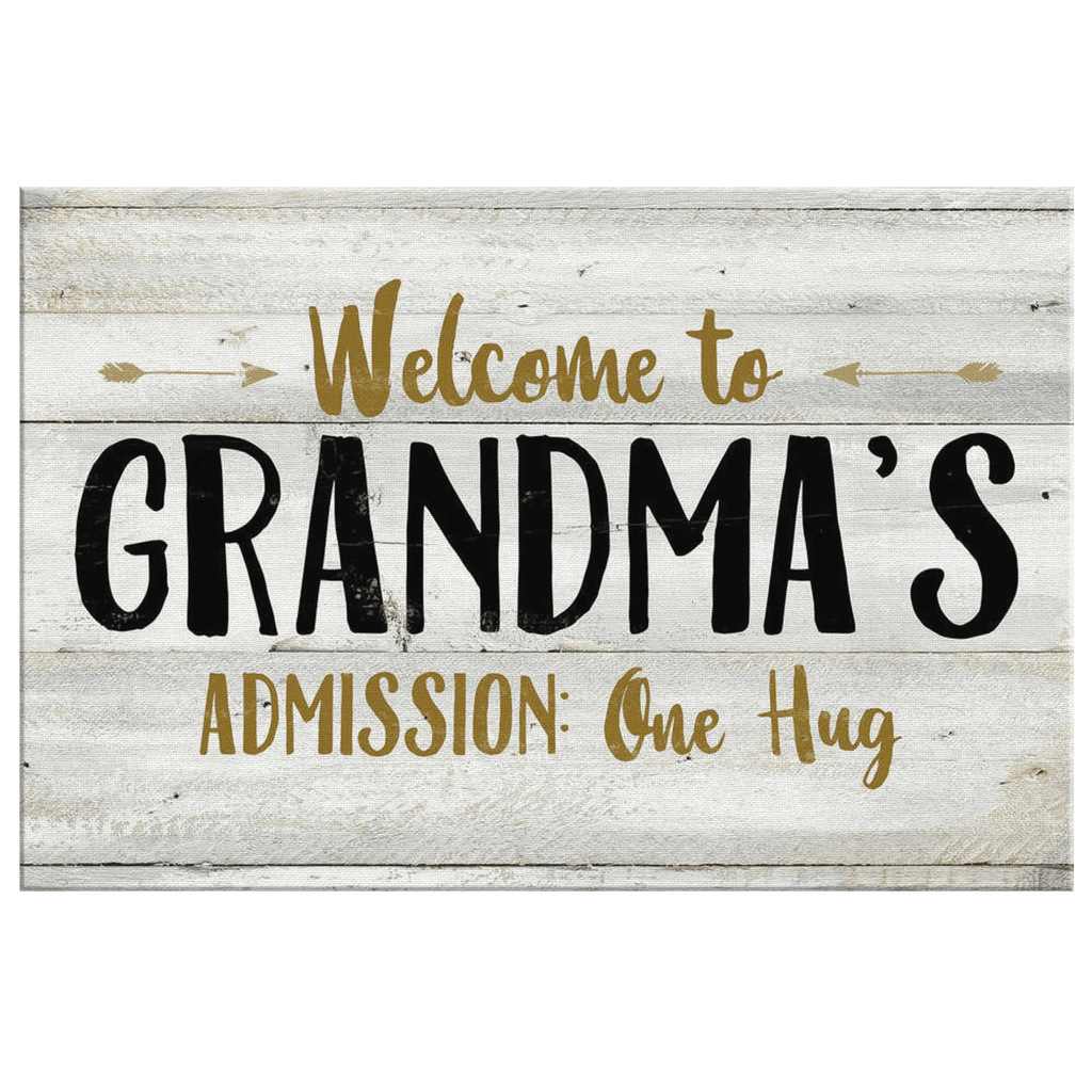 Welcome To Grandma's Canvas Wall Art – Gift for Grandma