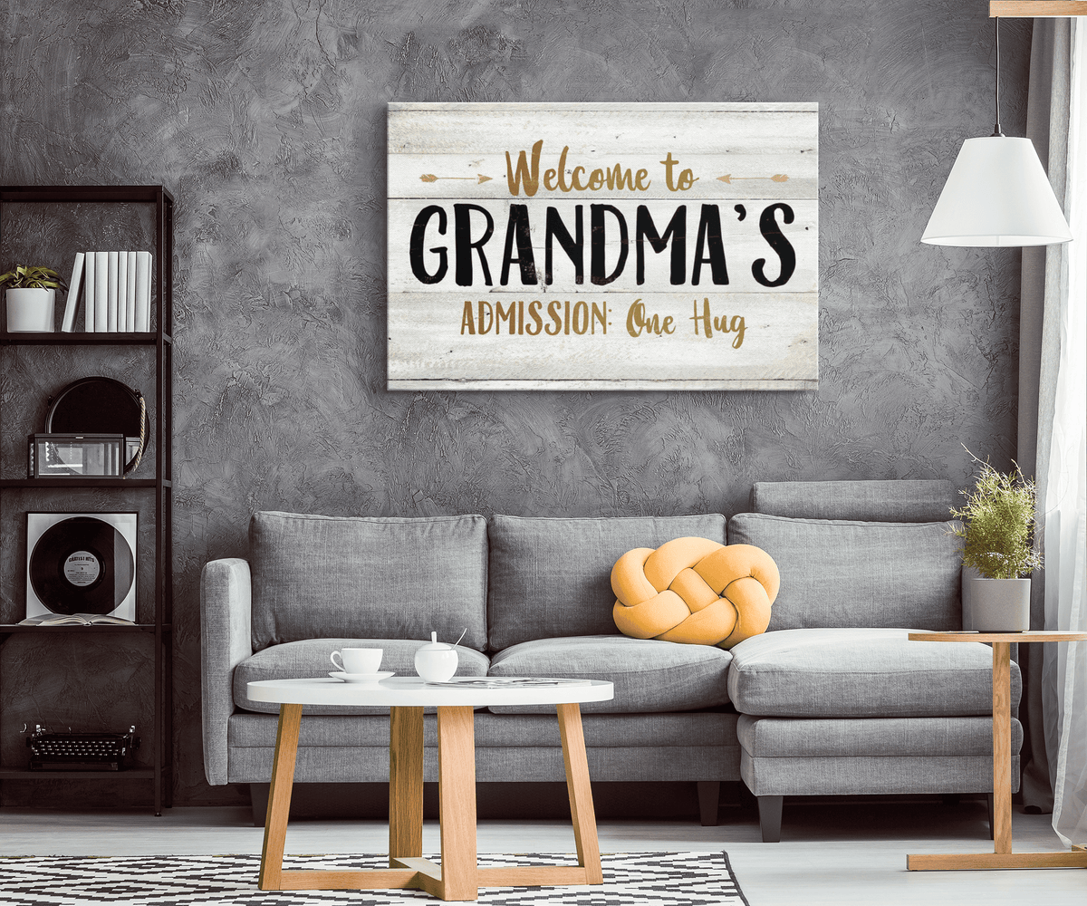 Welcome To Grandma's Canvas Wall Art – Gift for Grandma