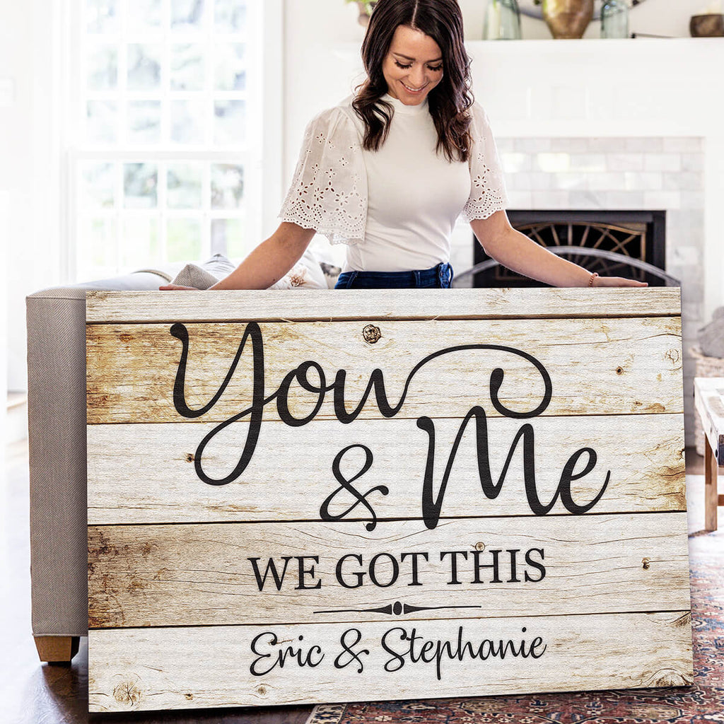 Personalized You and Me - We Got This Canvas Wall Art – Couple Gift