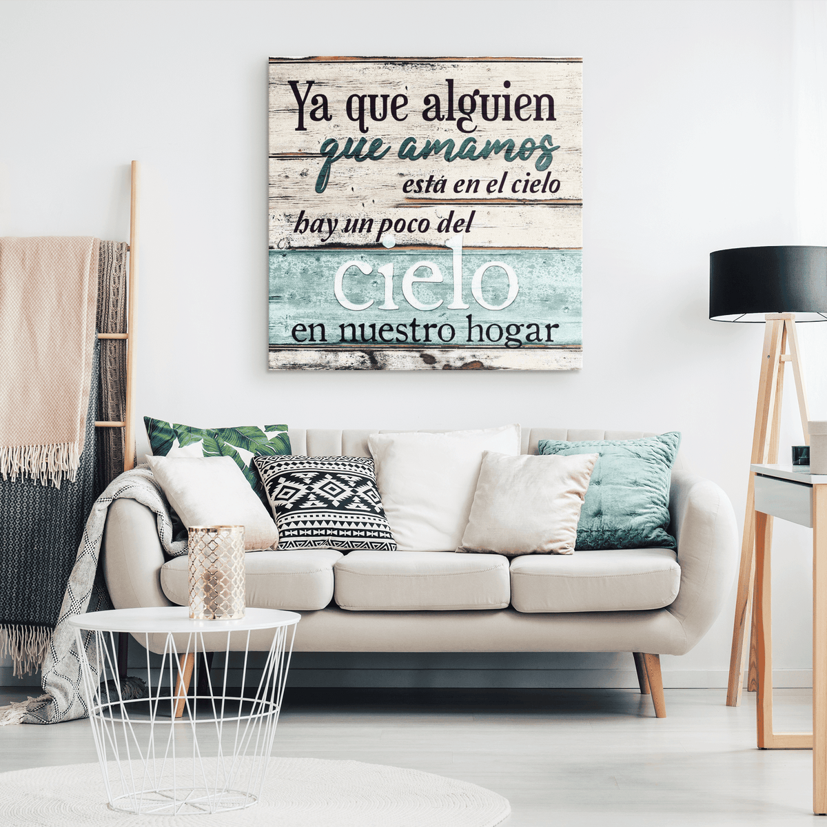 Alguien Que Amamos Esta En El Cielo Canvas Wall Art – Memorial Gift