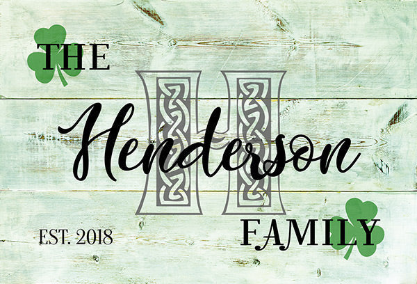 Personalized Irish Family Name Canvas Wall Art – Family Home Decor