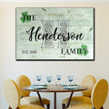 Personalized Irish Family Name Canvas Wall Art – Family Home Decor