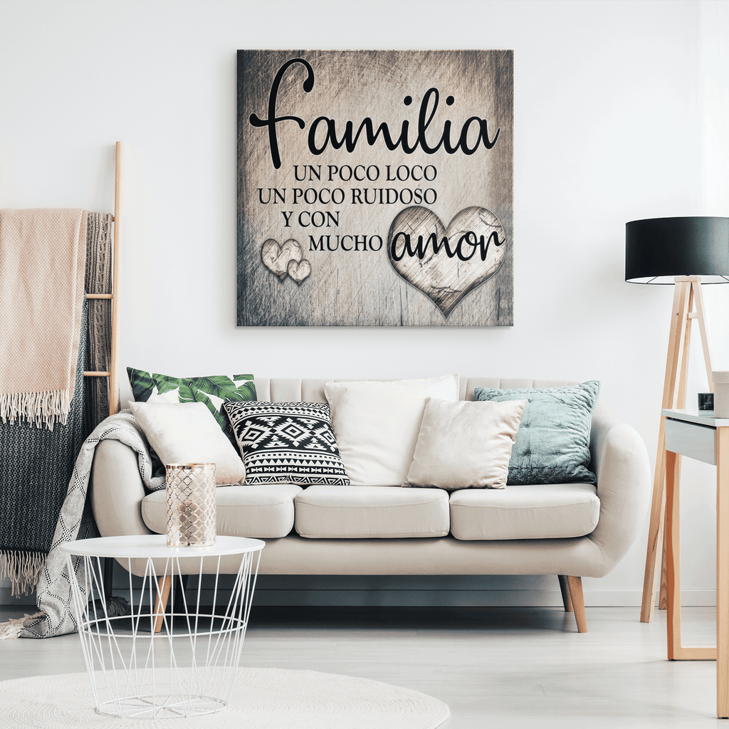 Familia Amor Canvas Wall Art – Family Home Decor