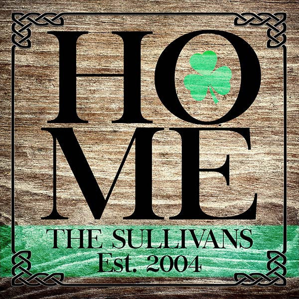 Personalized Irish Home Canvas Wall Art – Family Home Decor