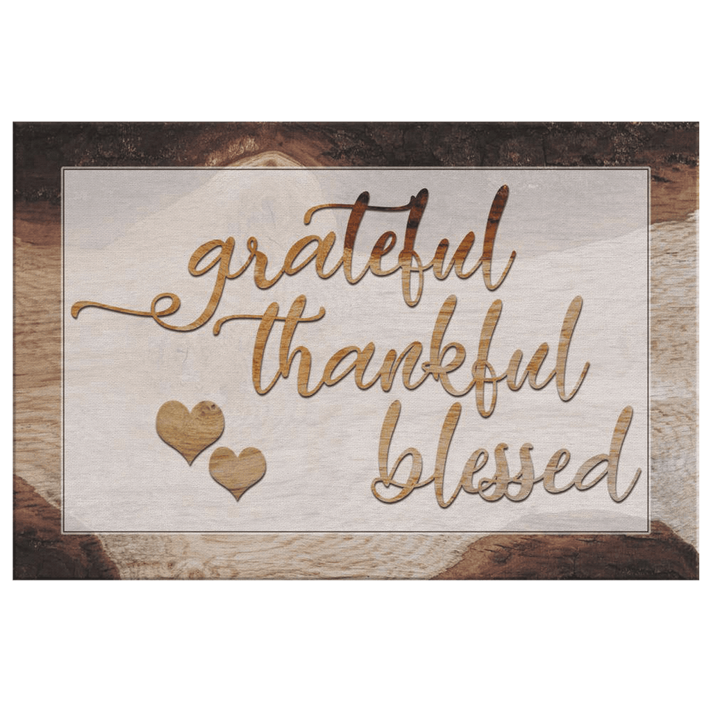 Grateful, Thankful, Blessed Canvas Wall Art – Christian Wall Decor