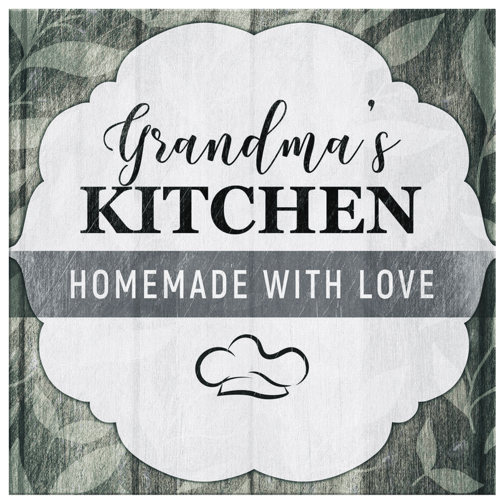 Personalized Grandma's Kitchen - Homemade With Love Canvas Wall Art – Gift for Grandma