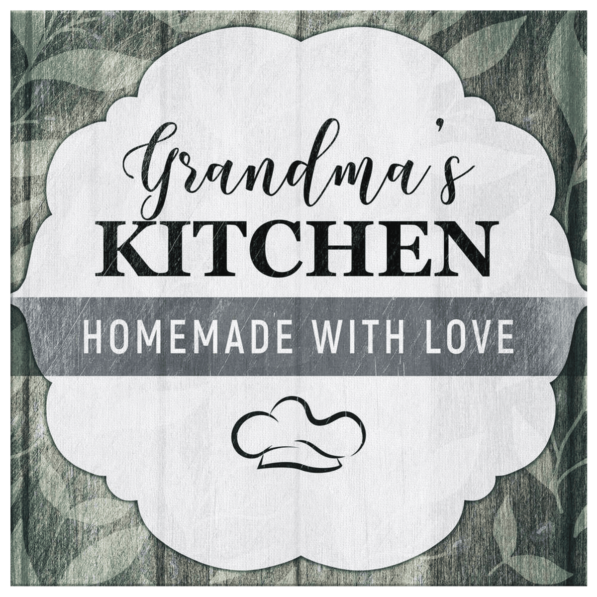 Personalized Grandma's Kitchen - Homemade With Love Canvas Wall Art – Gift for Grandma
