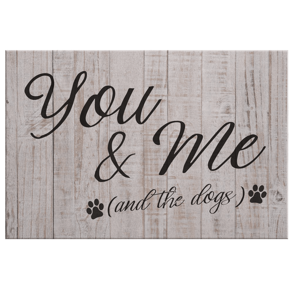 You & Me (And The Dogs) Canvas Wall Art – Pet Lover Gift