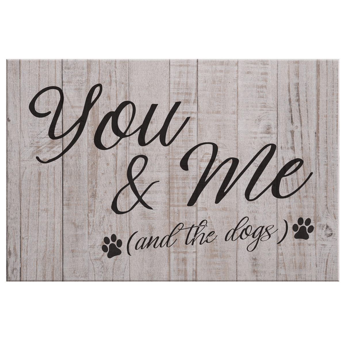 You & Me (And The Dogs) Canvas Wall Art – Pet Lover Gift