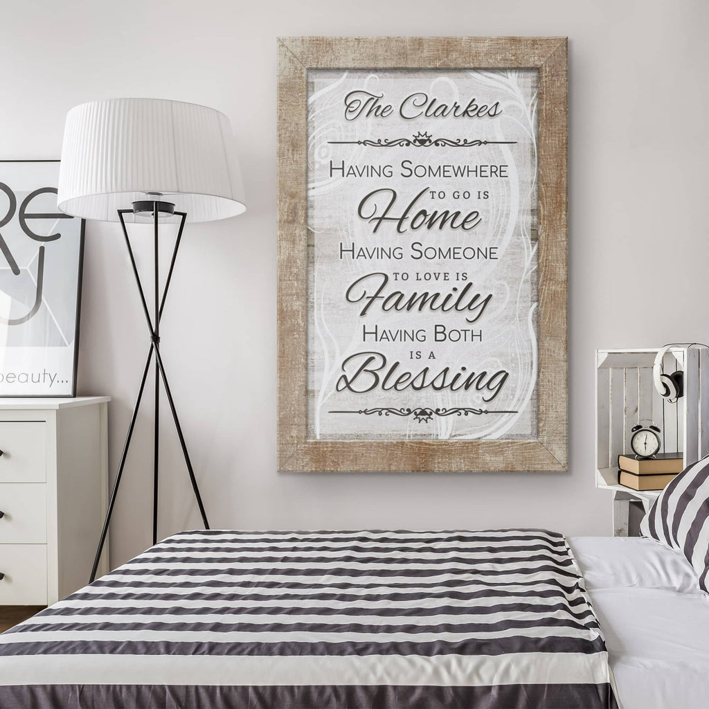 Personalized Having Somewhere To Go Is Home Canvas Wall Art – Family Home Decor