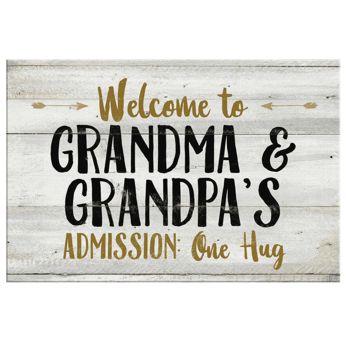 Welcome to Grandma And Grandpa's Canvas Wall Art – Gift for Grandparents