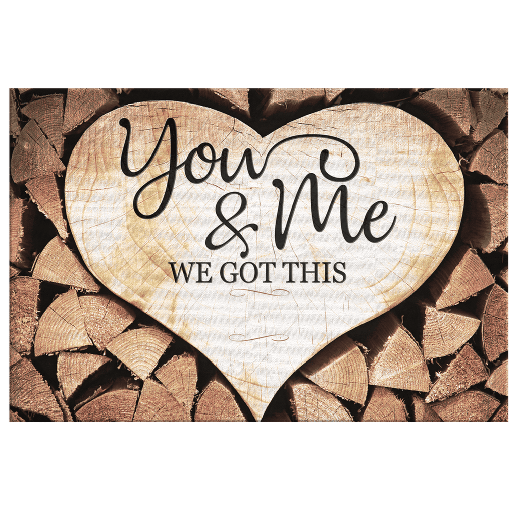 Personalized You & Me We Got This Rustic Canvas Wall Art – Couple Gift