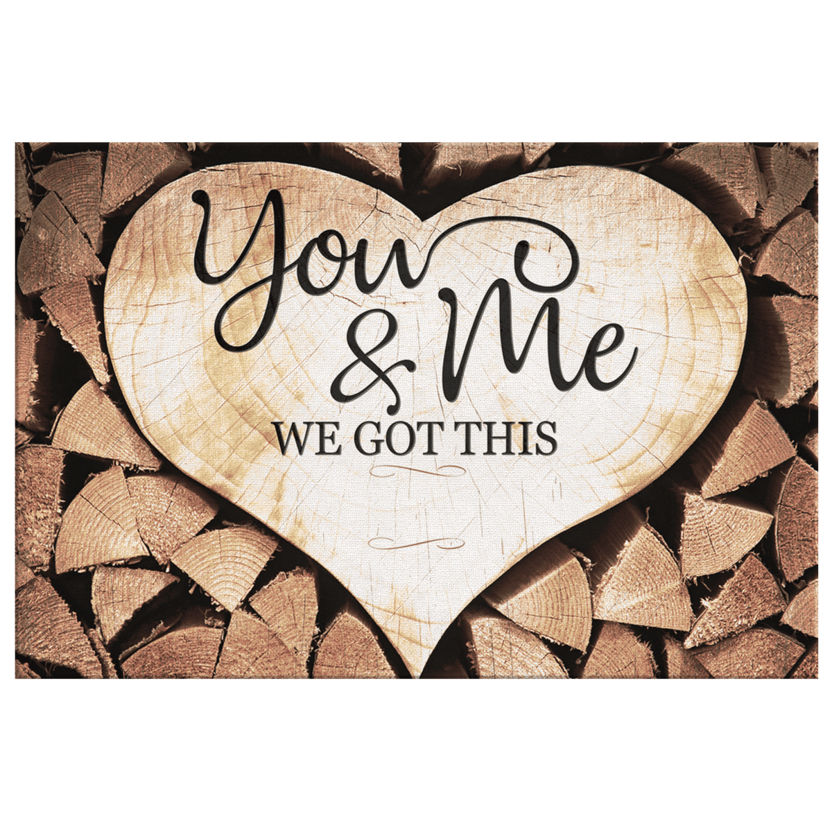 Personalized You & Me We Got This Rustic Canvas Wall Art – Couple Gift