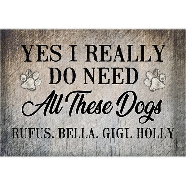 Personalized All These Dogs Canvas Wall Art – Pet Lover Gift