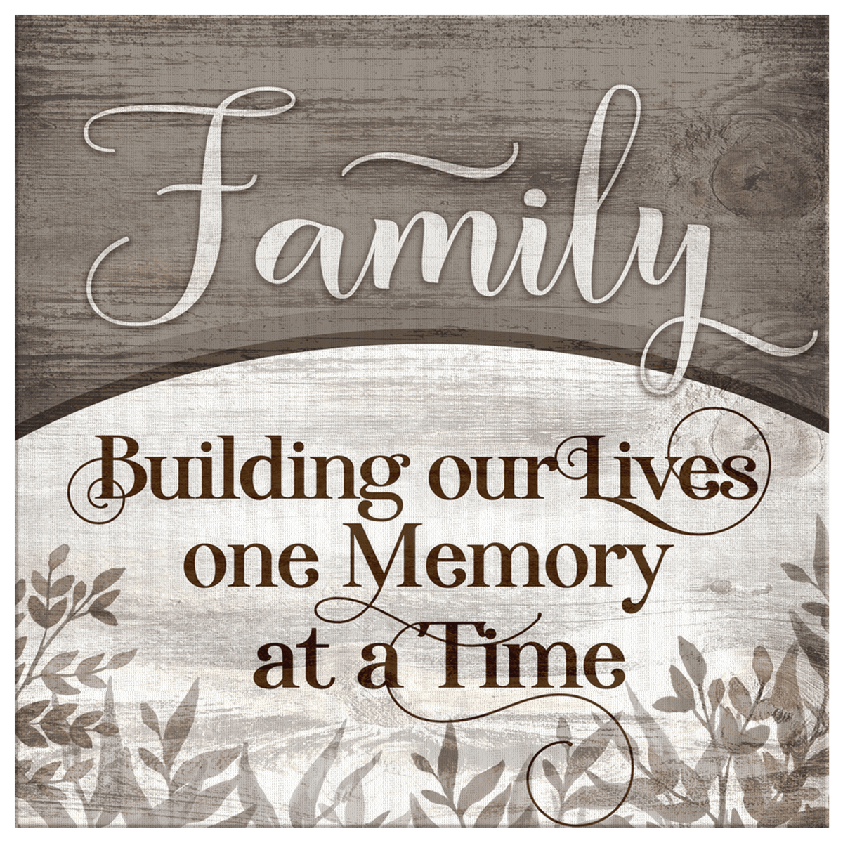 Family - Building Our Lives One Memory At A Time Canvas Wall Art – Family Home Decor