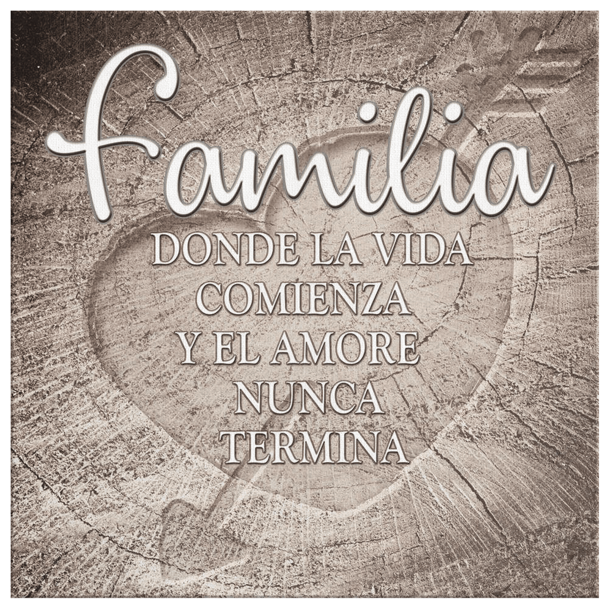 Familia - Donde La Vida Comienza Canvas Wall Art – Family Home Decor