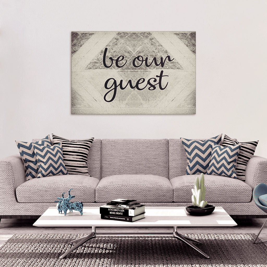 Be Our Guest Canvas Wall Art – Guest Room Decor