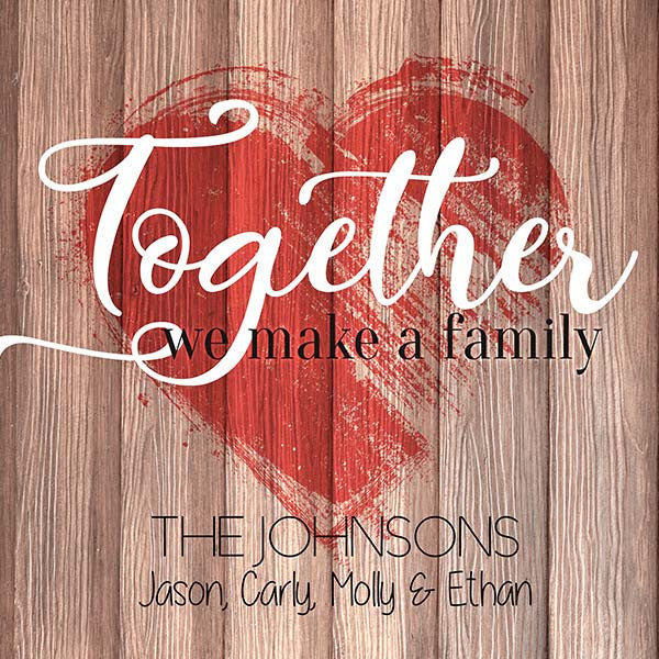 Personalized Together We Make a Family Canvas Wall Art – Family Home Decor
