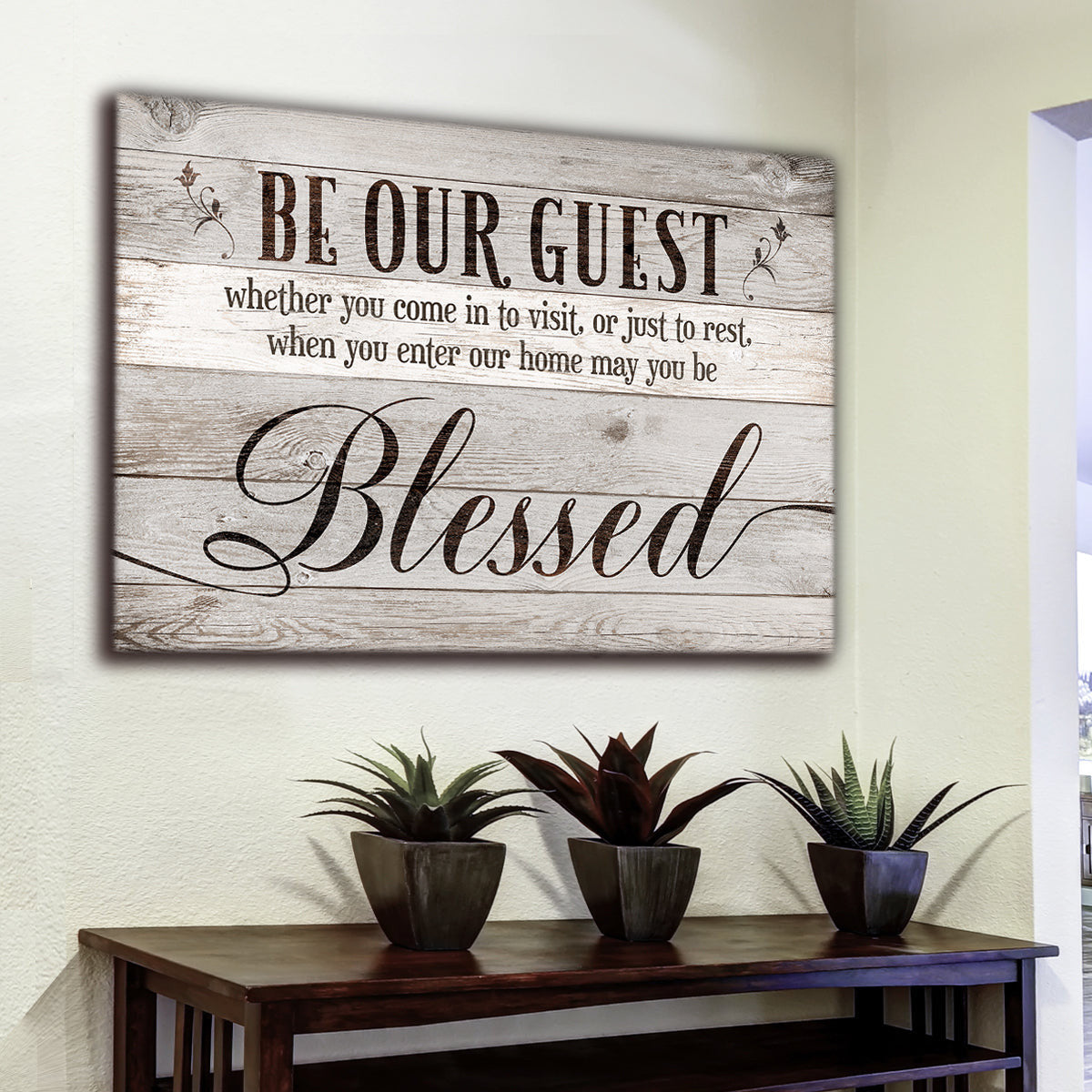 Be Our Guest - May You Be Blessed Canvas Wall Art – Christian Wall Decor