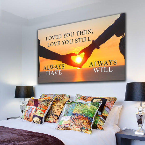 Loved You Always Sunset Canvas Wall Art – Couple Gift