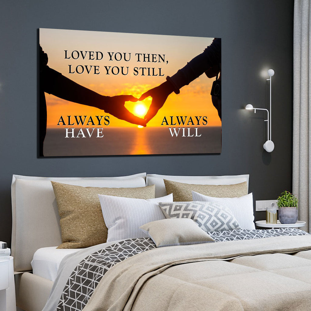 Loved You Always Sunset Canvas Wall Art – Couple Gift