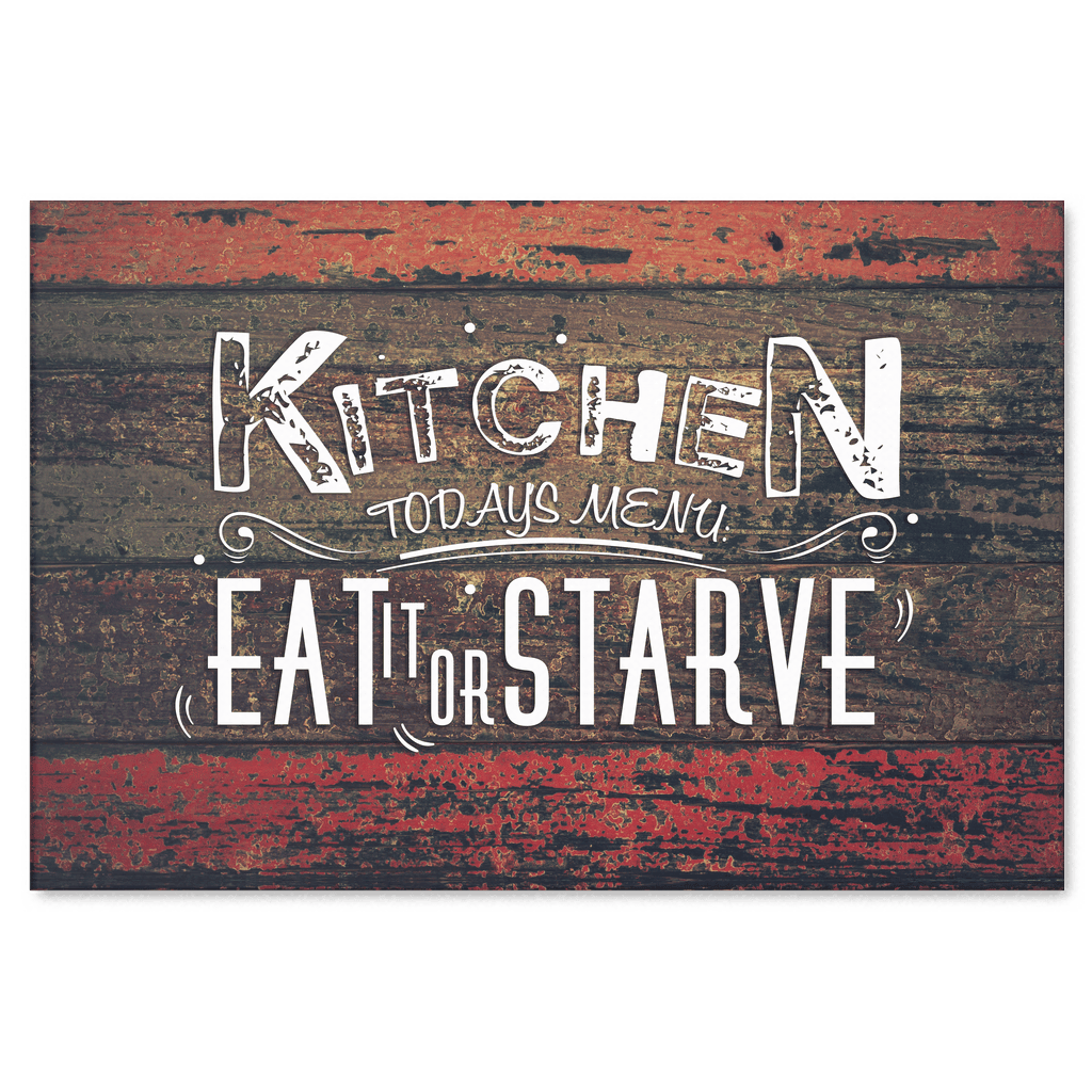Today's Menu Canvas Wall Art – Kitchen Wall Decor