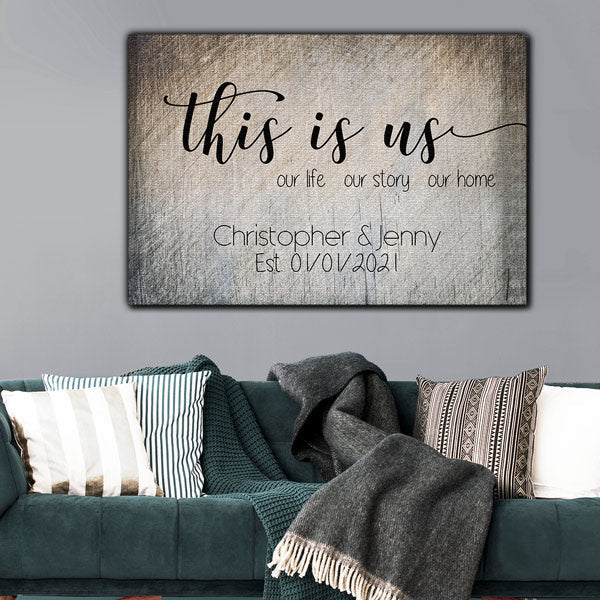 Personalized This Is Us - Our Home Canvas Wall Art – Family Home Decor
