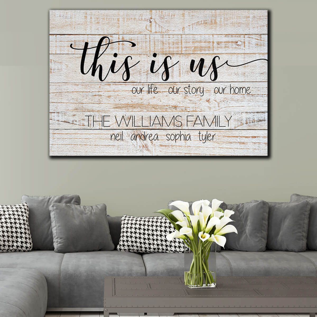 Personalized This Is Us - Our Home Canvas Wall Art – Family Home Decor