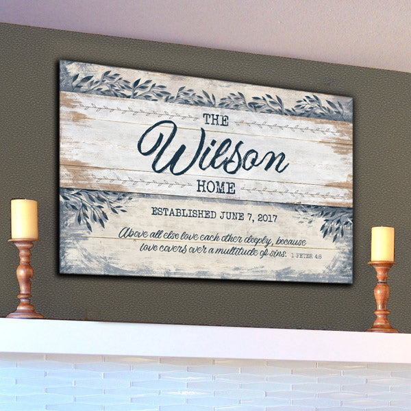 Personalized Family Home Love Each Other Deeply Canvas Wall Art – Family Home Decor