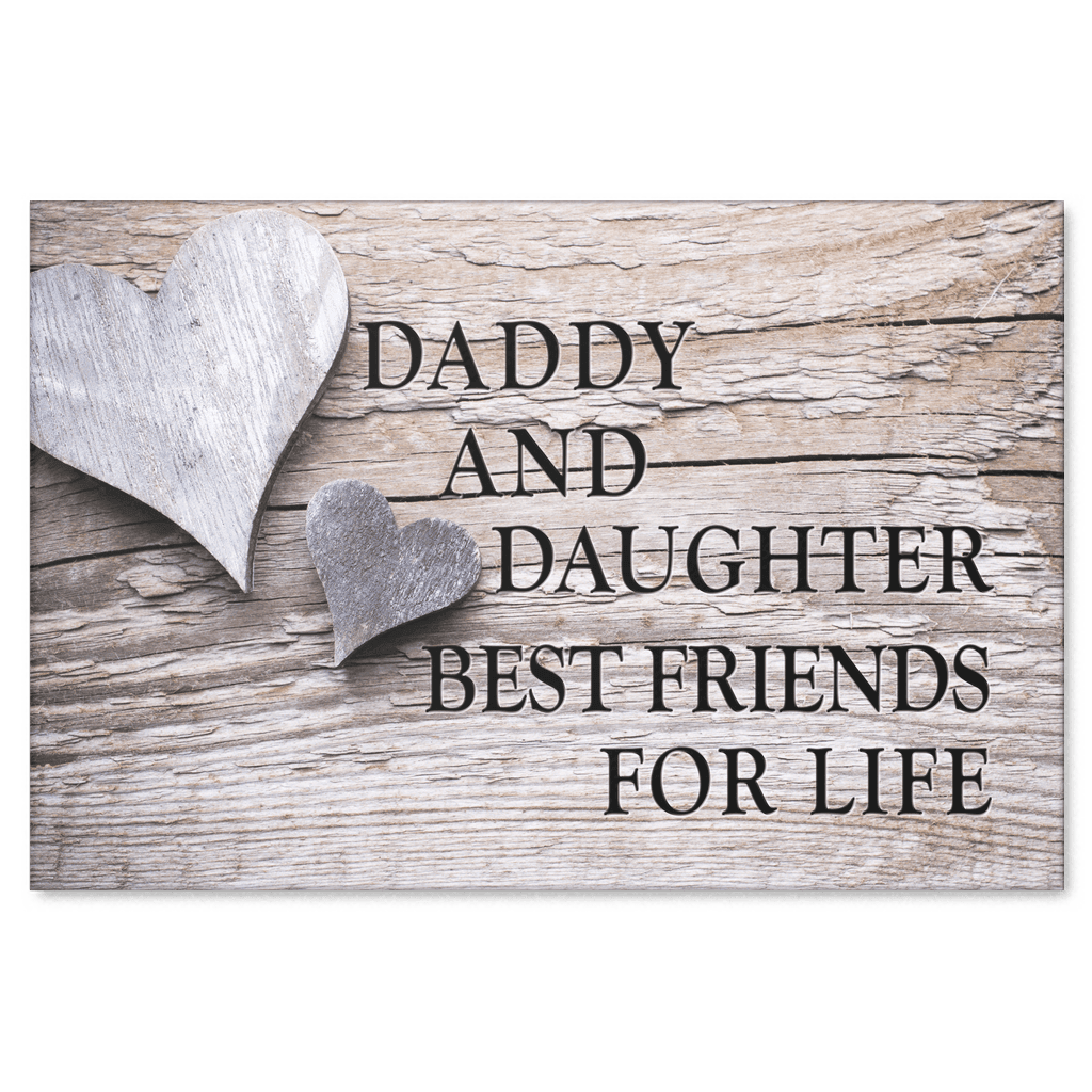 Daddy And Daughter Canvas Wall Art – Gift for Dad