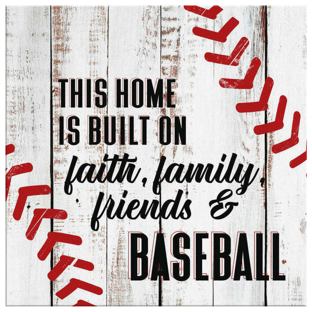 Personalized Family, Friends & Baseball Canvas Wall Art – Sports Wall Decor