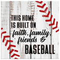 Personalized Family, Friends & Baseball Canvas Wall Art – Sports Wall Decor