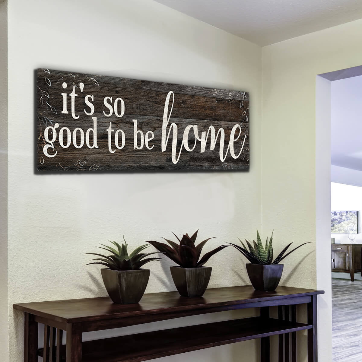 It's So Good To Be Home Panoramic Canvas Wall Art – Family Home Decor
