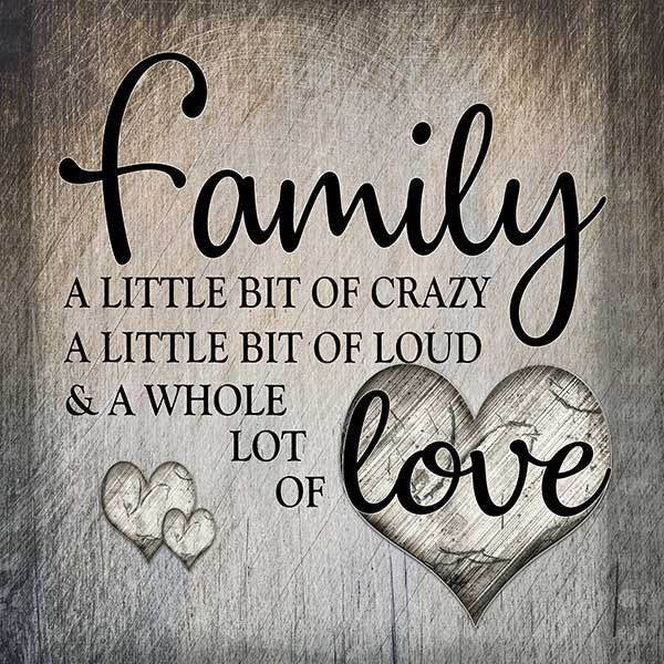 Family Love Square Canvas Wall Art – Family Home Decor