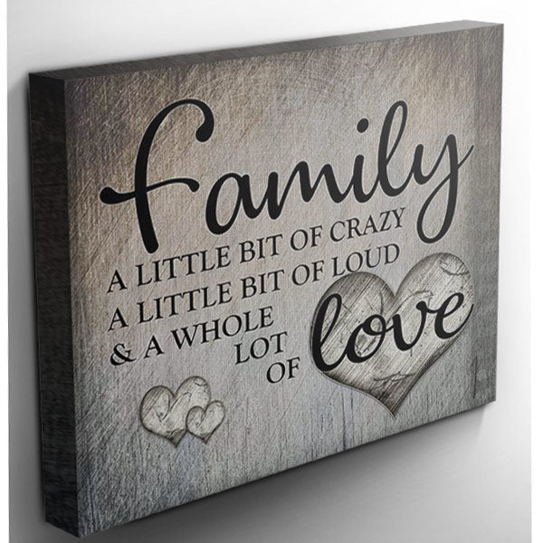 Family Love Square Canvas Wall Art – Family Home Decor