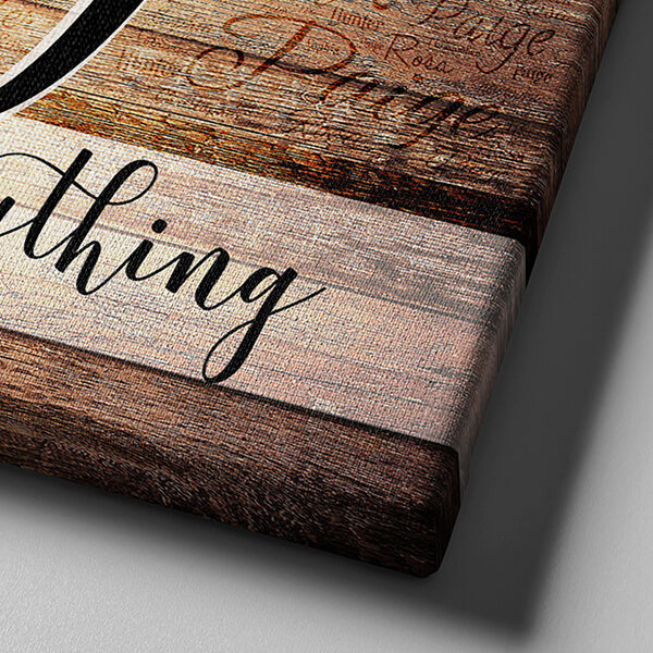 Personalized Family Is Everything - Names On Background Canvas Wall Art – Family Home Decor