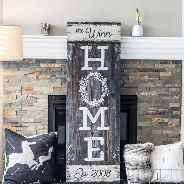 Personalized Family Name Home Panoramic Canvas Wall Art – Family Home Decor