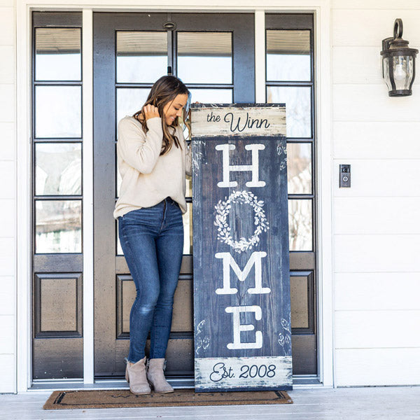 Personalized Family Name Home Panoramic Canvas Wall Art – Family Home Decor