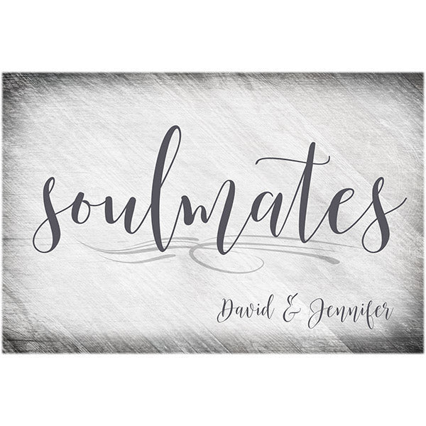 Personalized Soulmates Canvas Wall Art – Couple Gift