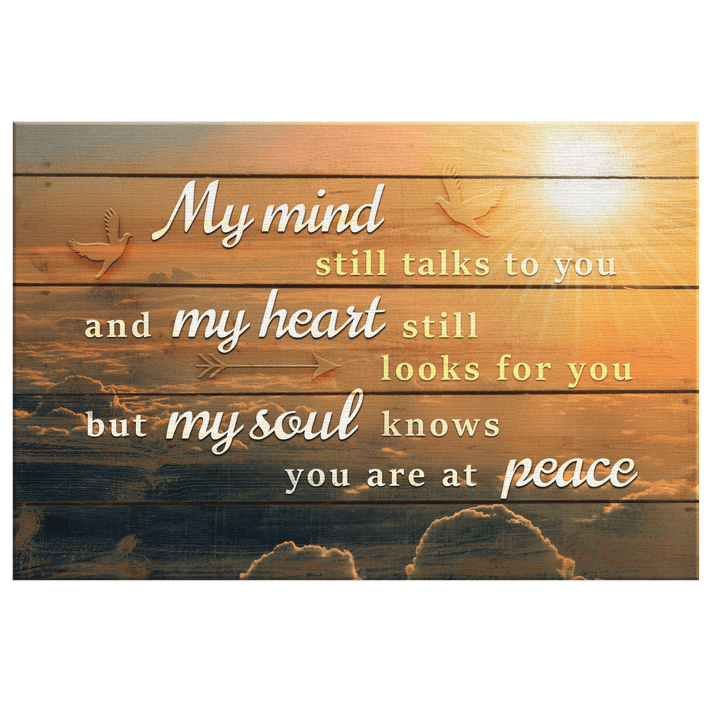 Personalized My Soul Knows You Are At Peace Memorial Canvas Wall Art – Memorial Gift