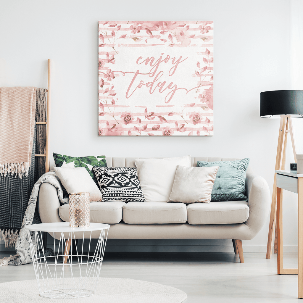 Enjoy Today Canvas Wall Art – Inspirational Wall Decor