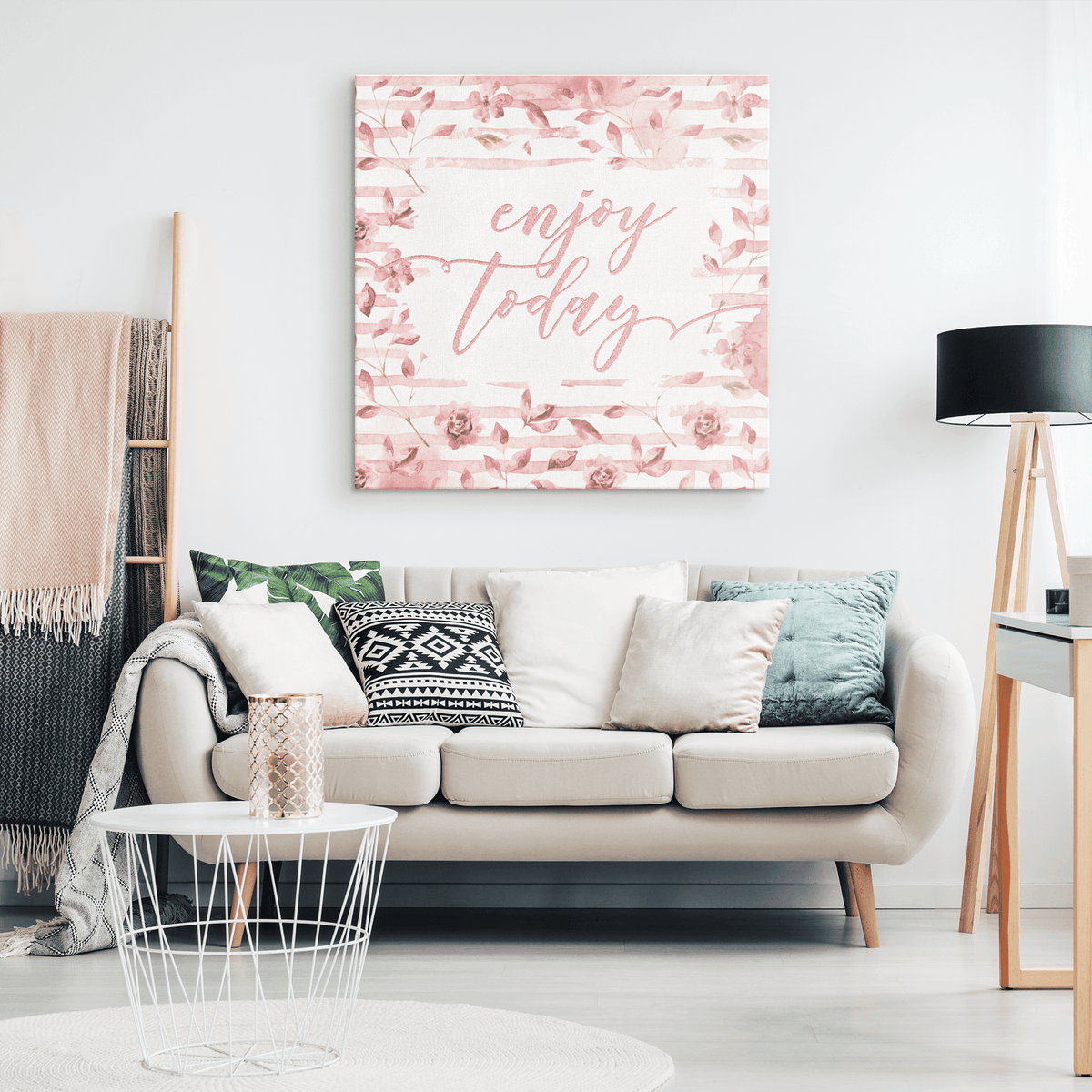 Enjoy Today Canvas Wall Art – Inspirational Wall Decor